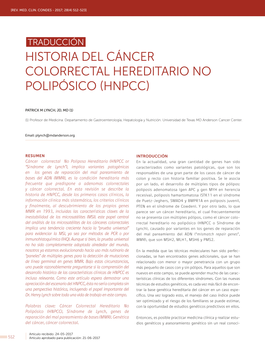 cancer colorectal hereditario)