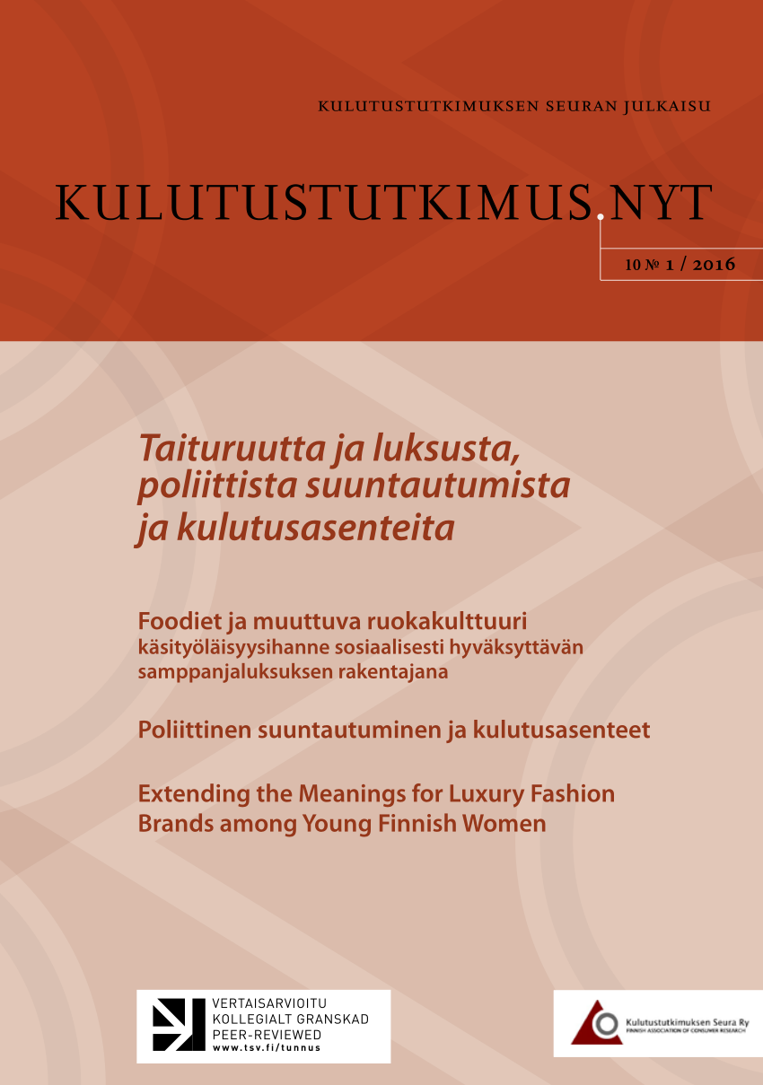 PDF) Extending the Meanings for Luxury Fashion Brands among Young Finnish Women. kuva kuva