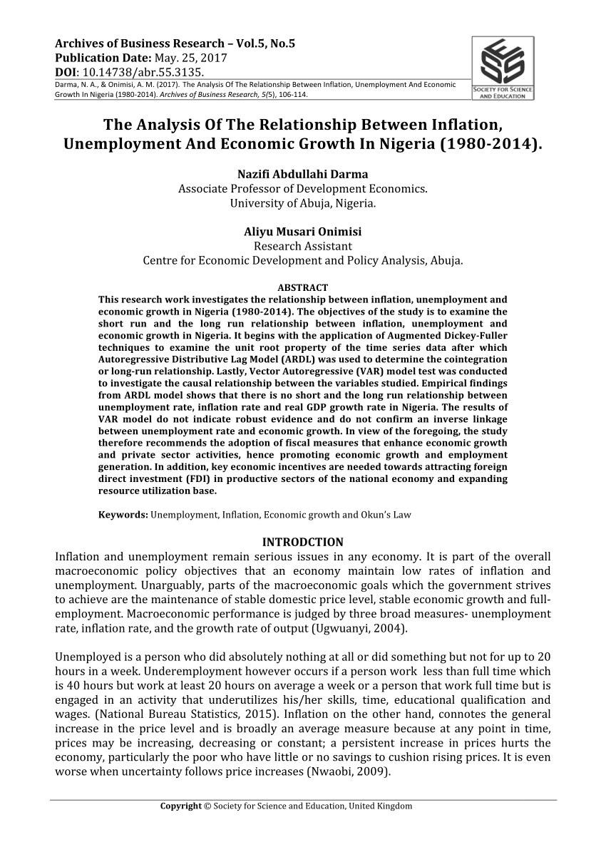 research proposal on inflation and economic growth