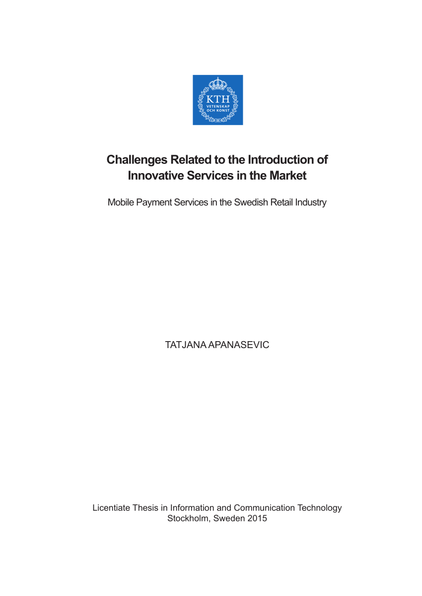 Pdf Challenges Related To The Introduction Of Innovative Services