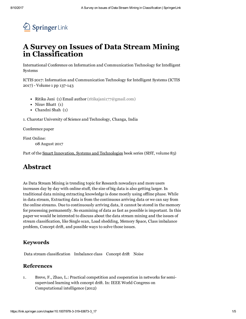 research paper on data stream mining