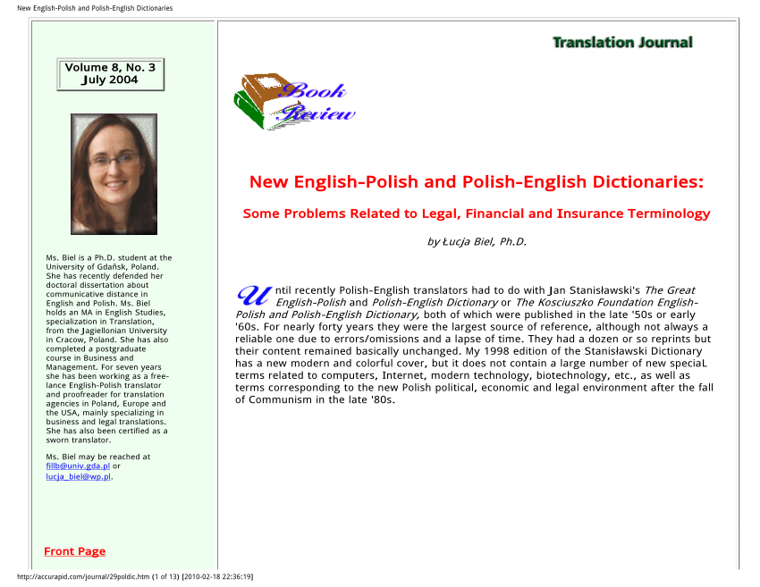 Polish-English Dictionary by Michael B. - Issuu