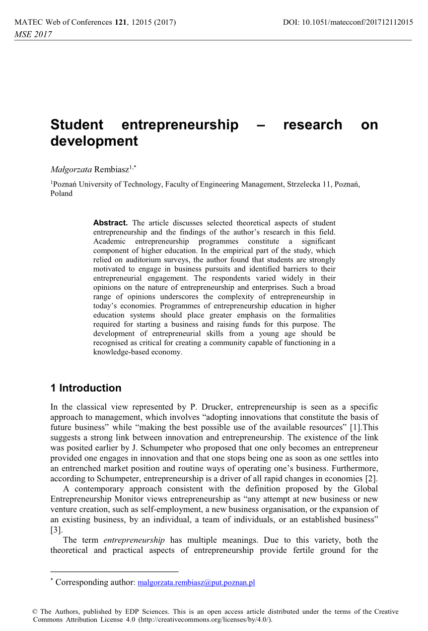 make a research paper about the nature and origin of entrepreneurship