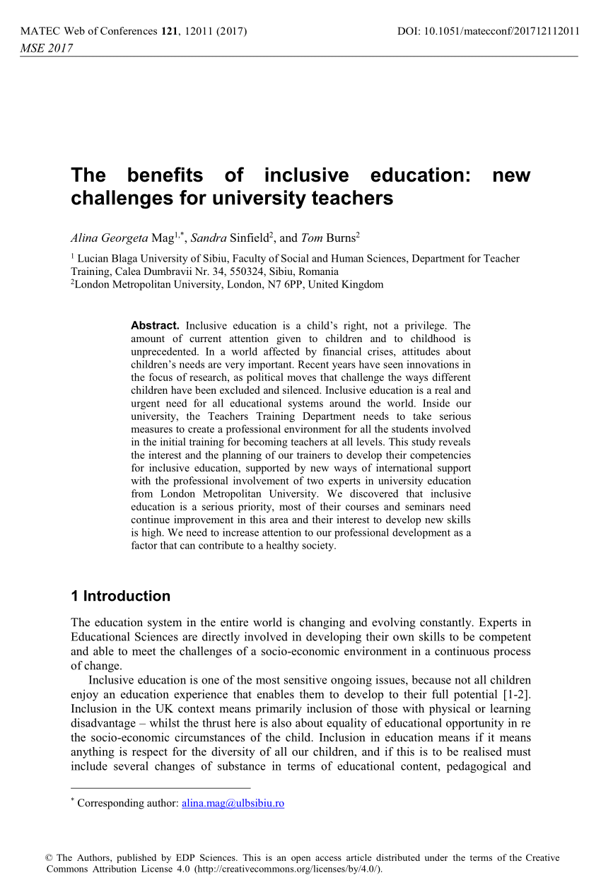 essay questions about inclusive education