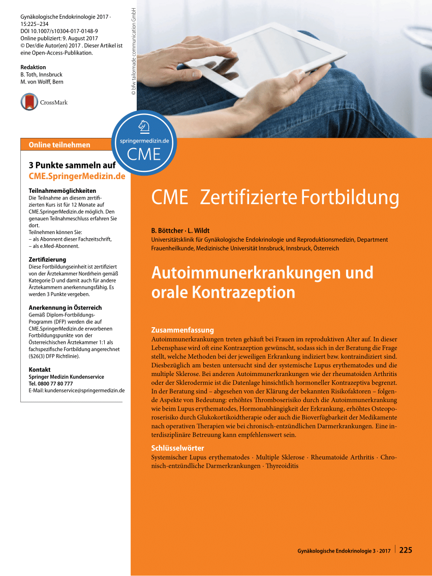 Pdf Autoimmunerkrankungen Und Orale Kontrazeption - 