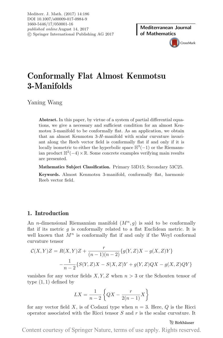 Conformally Flat Almost Kenmotsu 3 Manifolds Request Pdf