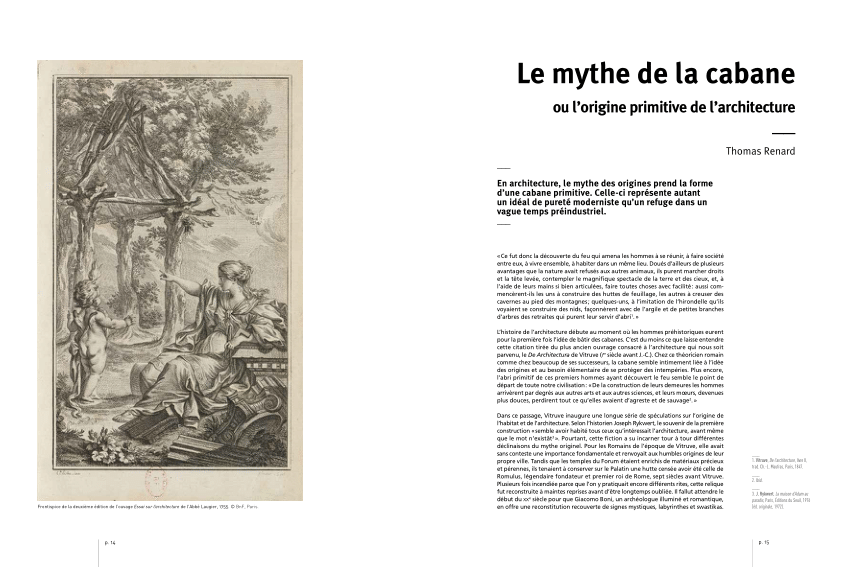 Pdf Le Mythe De La Cabane Ou L Origine Primitive De L Architecture 303 Arts Recherches Creations N 141 Mai 16