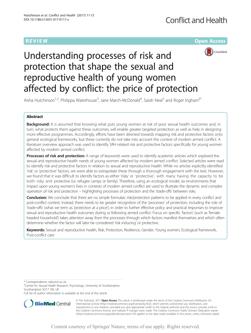 PDF Understanding processes of risk and protection that shape the  