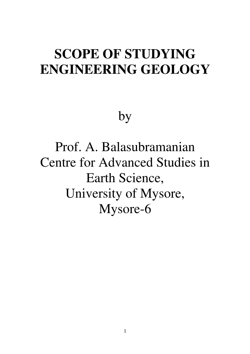 engineering geology research papers pdf