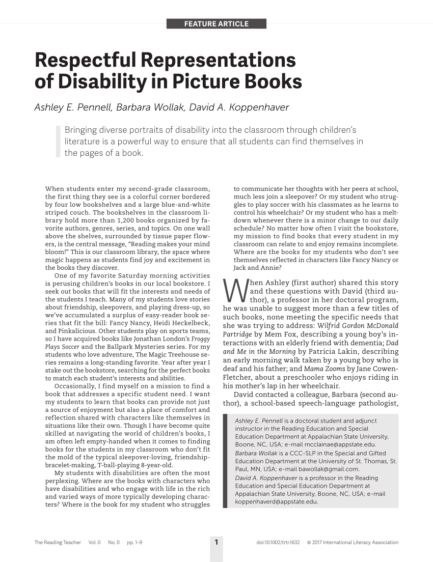 research articles on disability