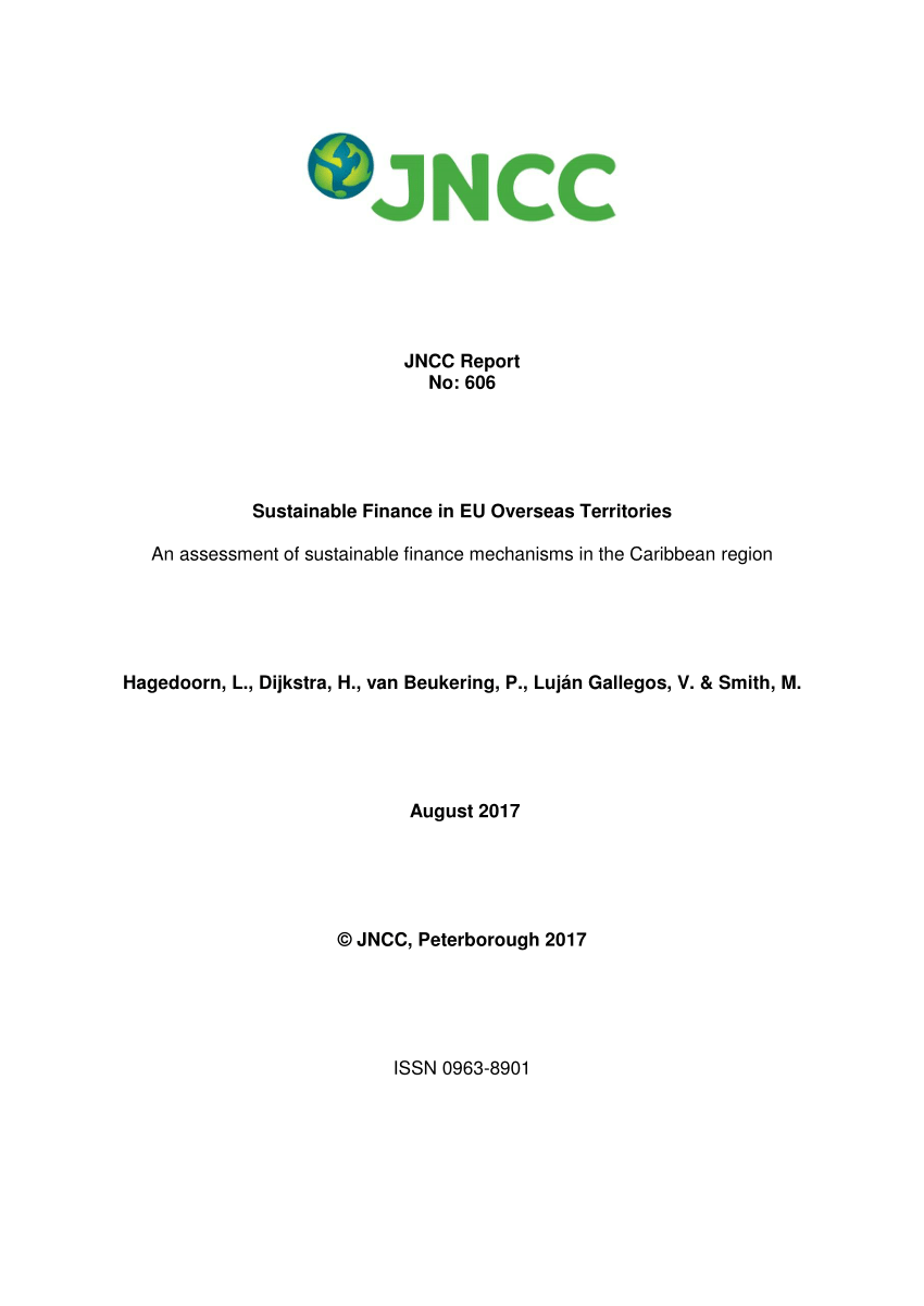 PDF) JNCC Report No: 606 in EU Overseas Territories An assessment sustainable finance mechanisms in the Caribbean region