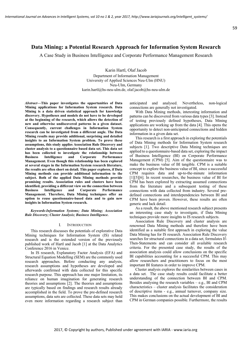 research papers related to data mining