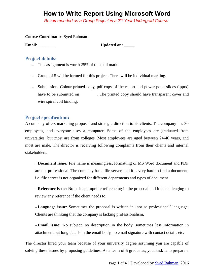 Paper research format