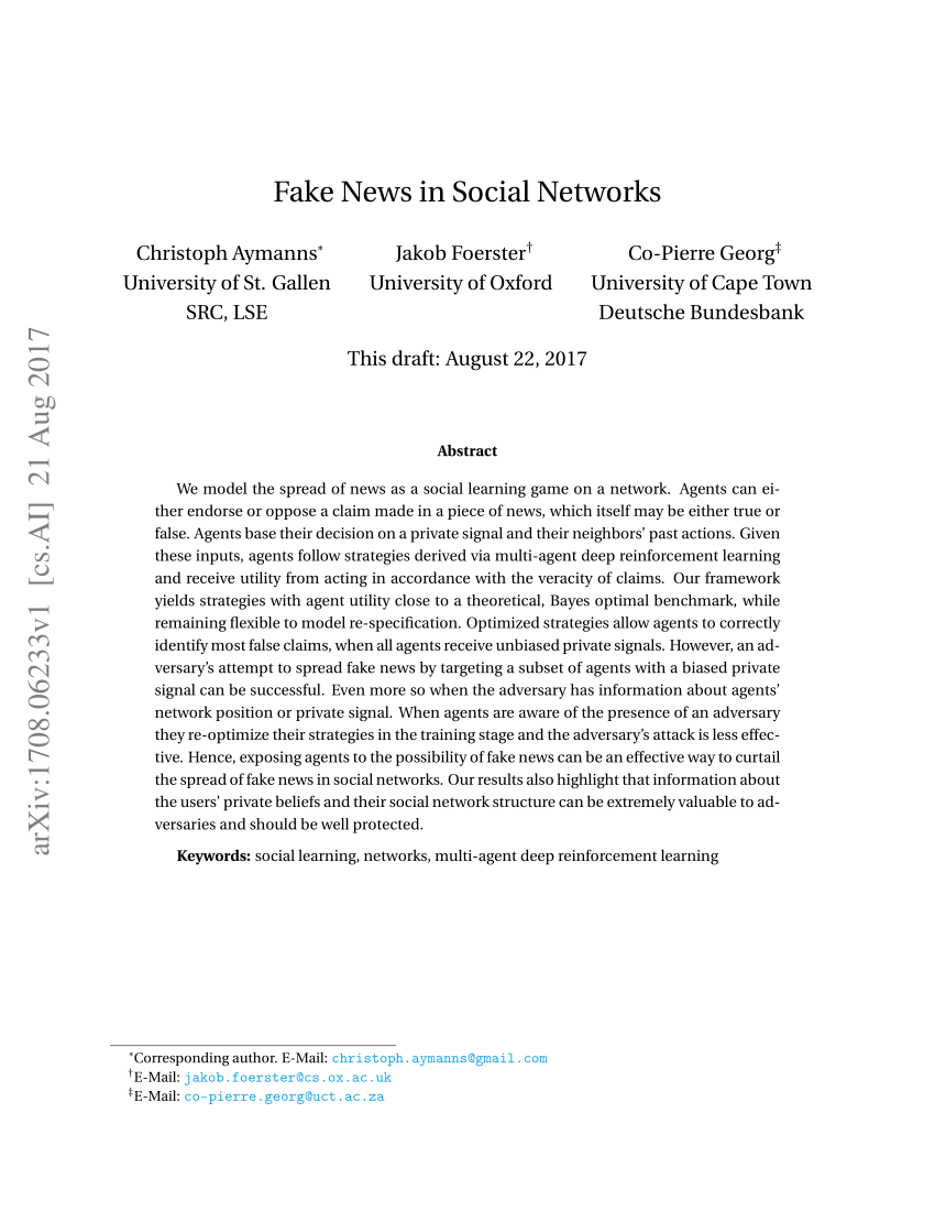 research paper about fake news in social media