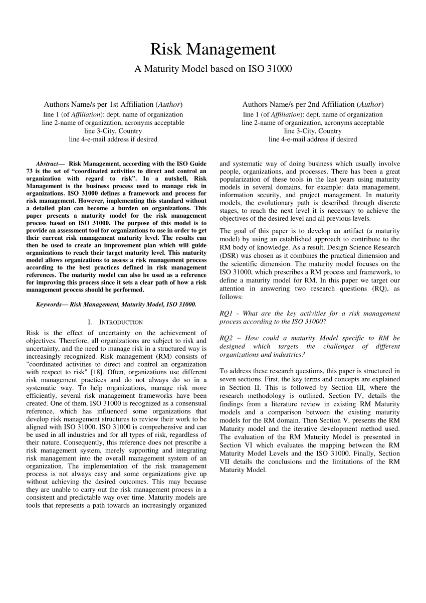 ACADEMIC PRODUCTION WITH AN APPROACH TO THE TERMS OF MANAGEMENT AND RISK  MANAGEMENT AND ABNT ISO 31000 IN THE PERIOD BETWEEN 2000 UNTIL 2019: A  BIBLIOMETRIC STUDY/PRODUCCION ACADEMICA CON UN ENFOQUE EN