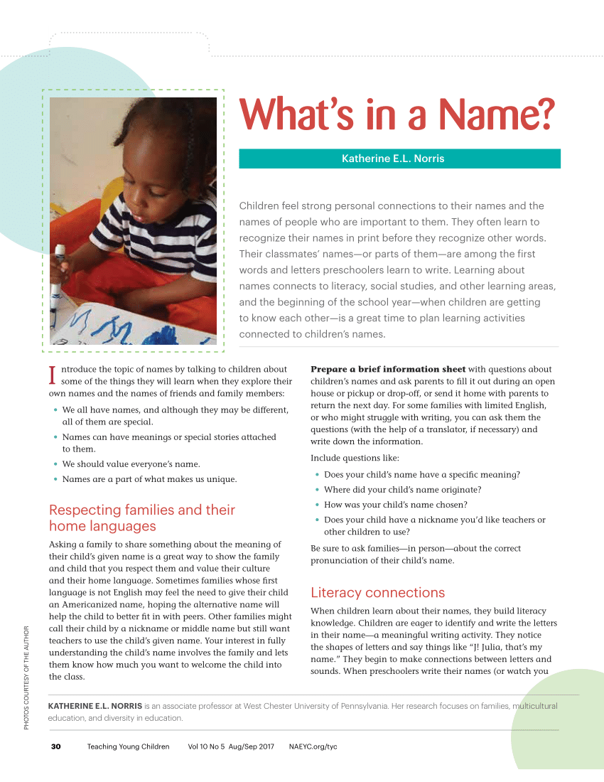 What's in a Name?: How our Names Affect our Lives — Rice Catalyst