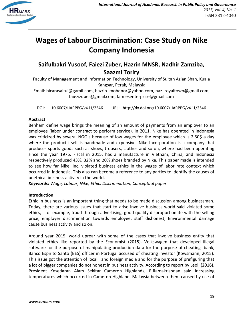 nike labor laws