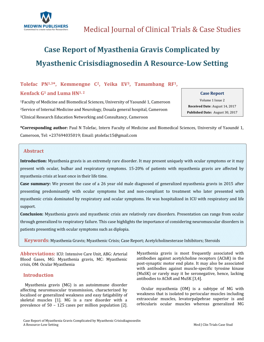 Development of the Myasthenia Gravis (MG) Symptoms PRO: a case study of a  patient-centred outcome measure in rare disease, Orphanet Journal of Rare  Diseases