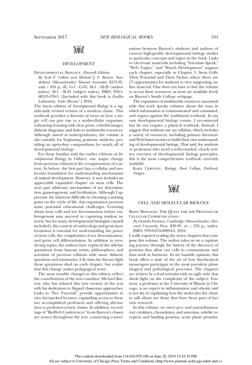 developmental biology gilbert pdf 11th edition free download