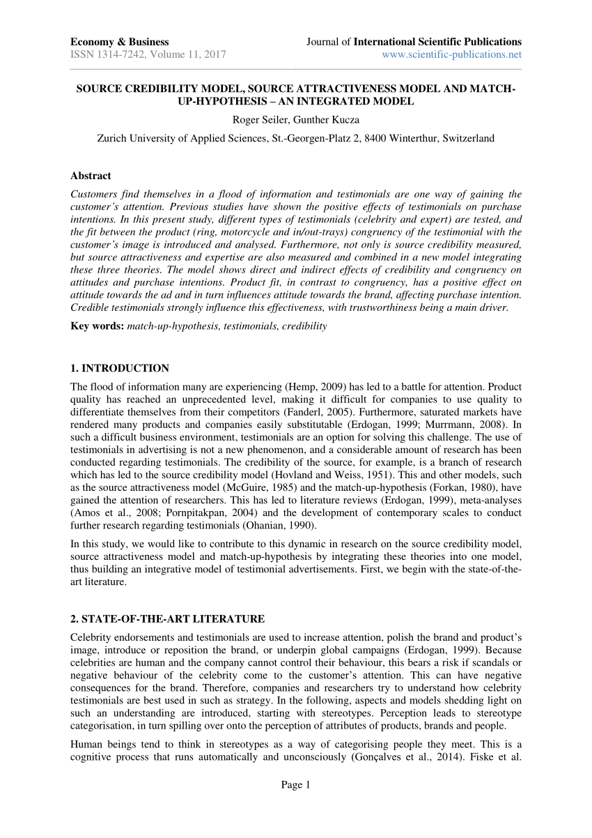 research paper about credibility