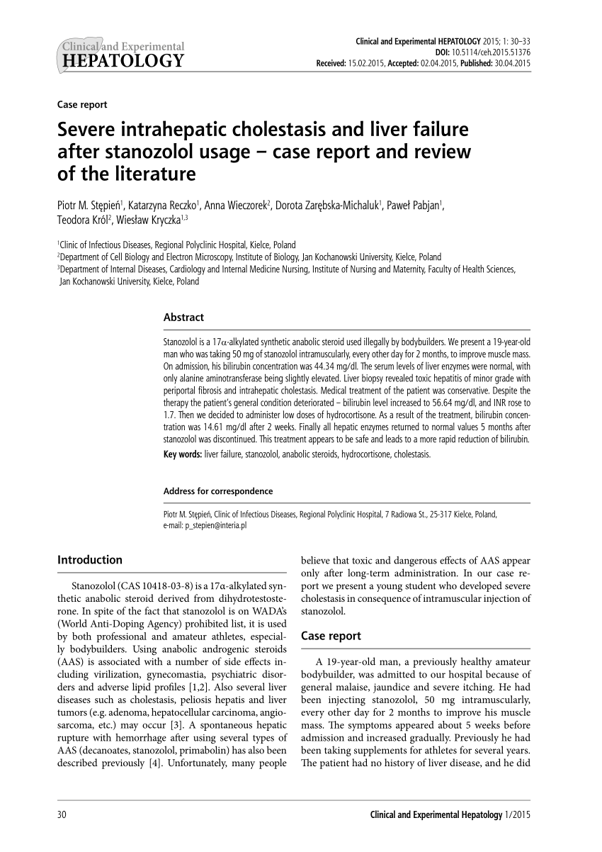 PDF Severe intrahepatic cholestasis and liver failure after