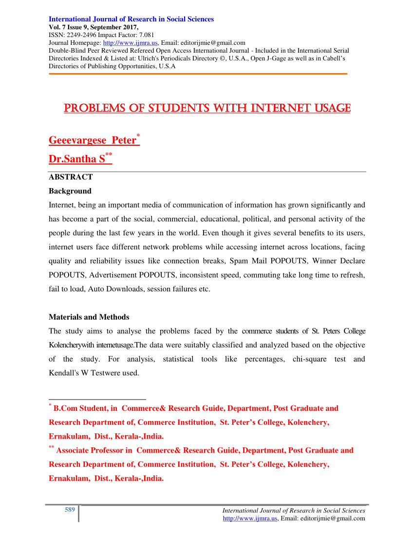 research paper about poor internet connection