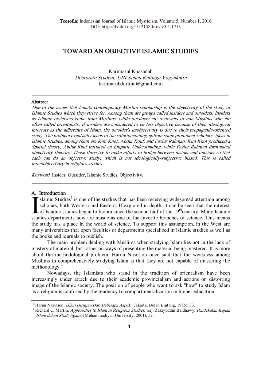 thesis in islamic studies pdf