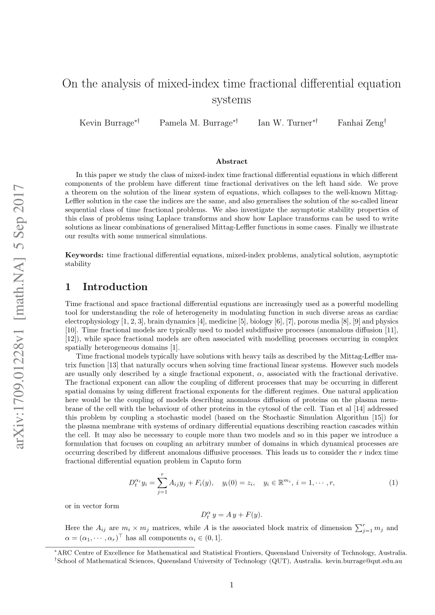 descriptions of differential equation systems