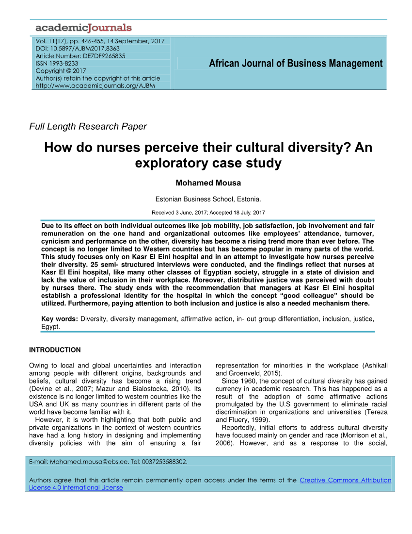 cultural diversity case study examples