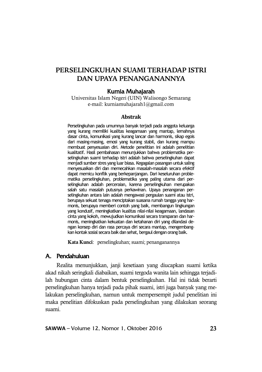 PDF PERSELINGKUHAN SUAMI TERHADAP ISTRI DAN UPAYA PENANGANANNYA