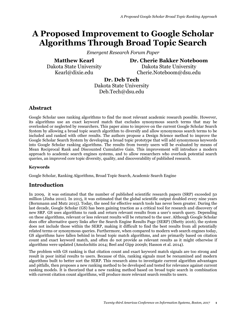 search algorithms research paper