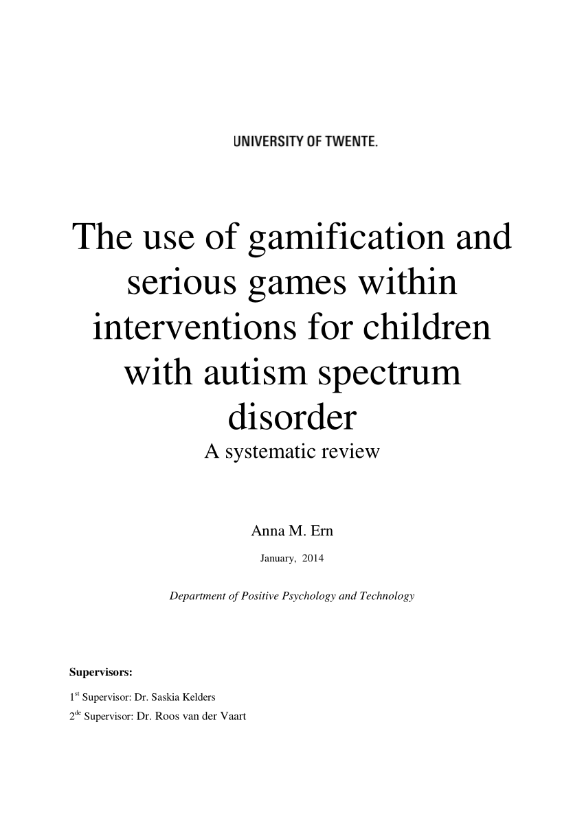 autism spectrum disorder thesis