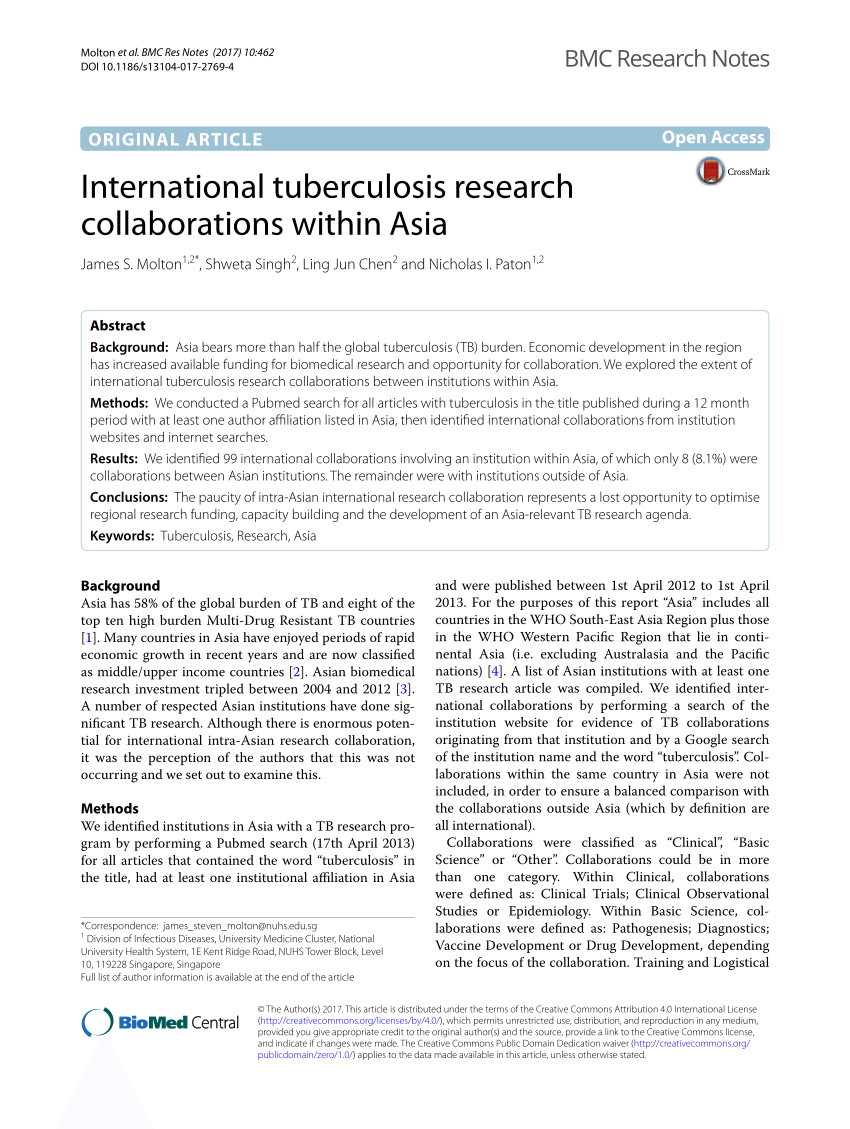 research articles on tuberculosis