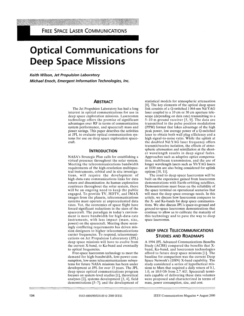 research papers on optical communication