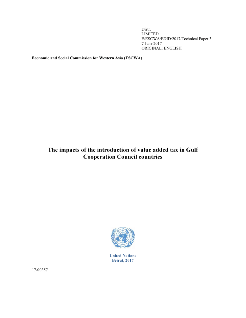 Pdf The Impacts Of The Introduction Of Value Added Tax In Gulf