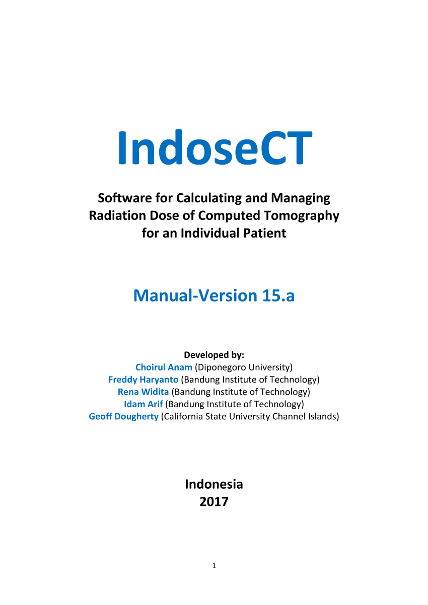 Pdf Indosect Version A Software For Calculating And Managing