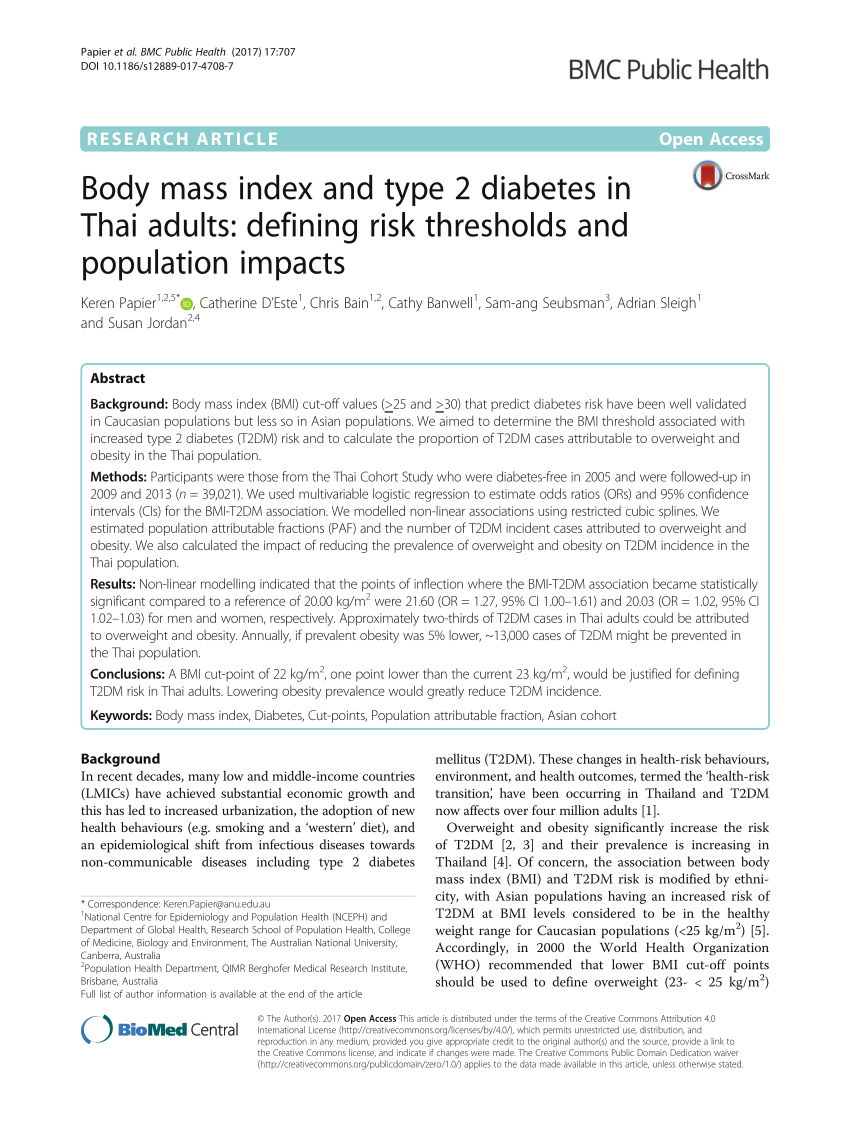 Calculate your Body Mass Index (BMI) and Prevent Type 2 Diabetes