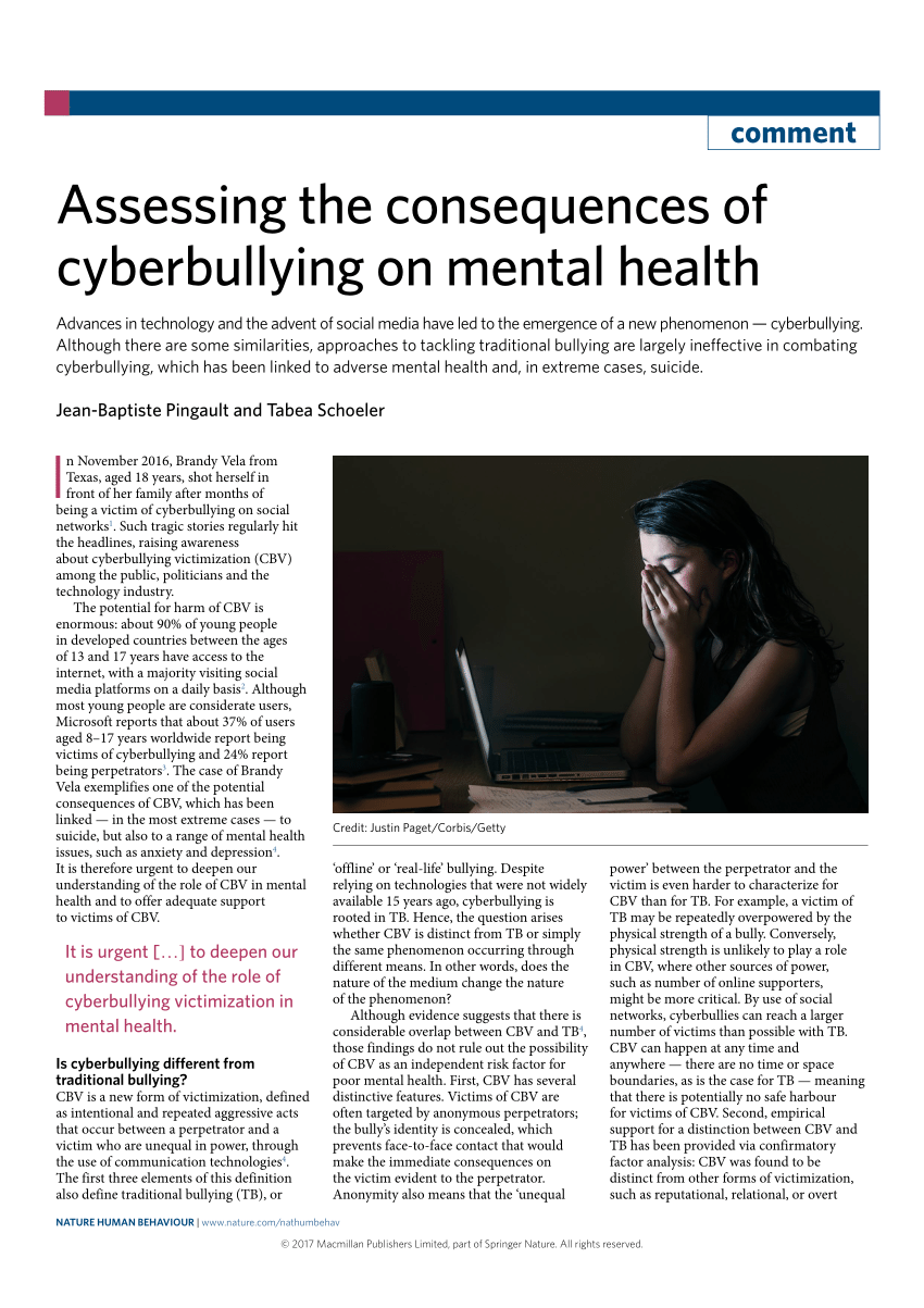 hypothesis in research about cyberbullying