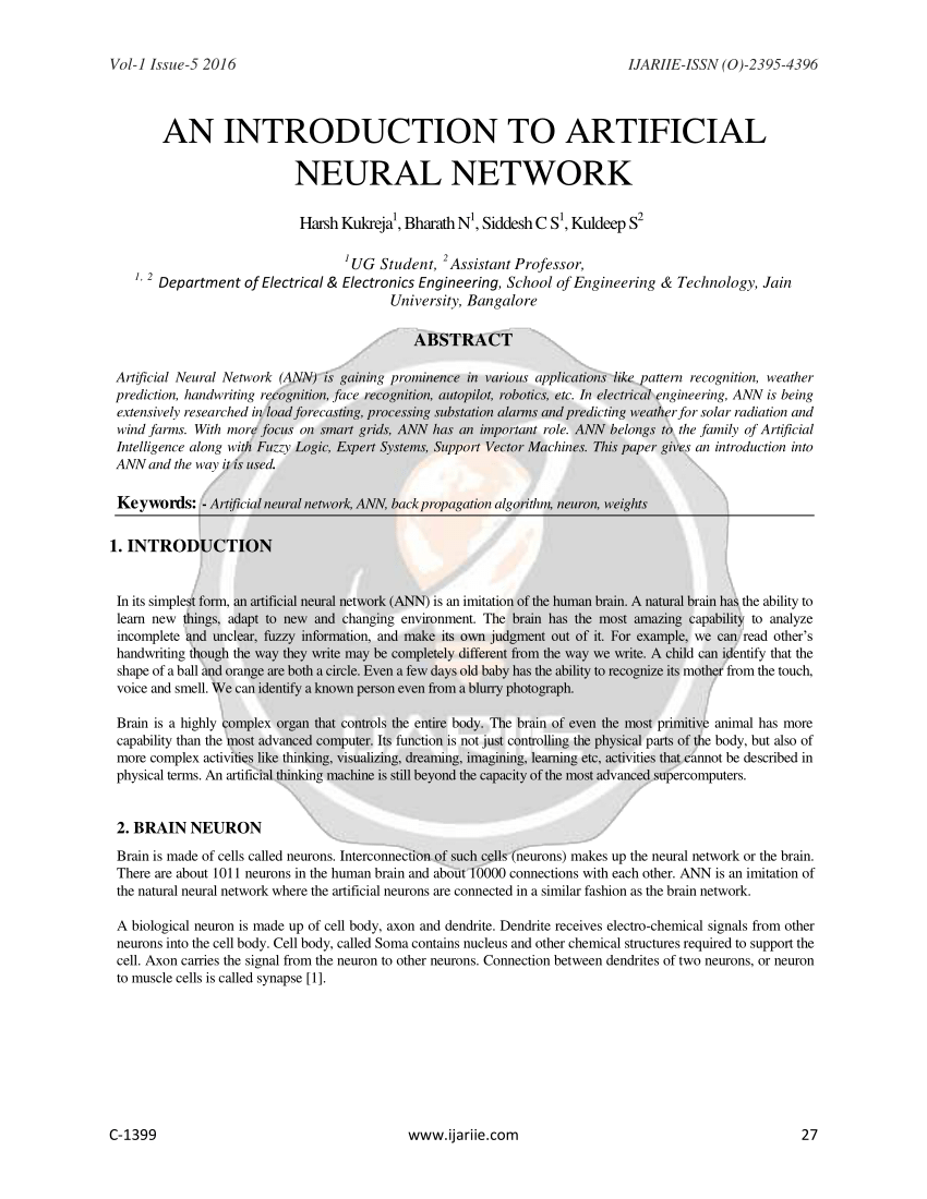 recent research paper on neural network