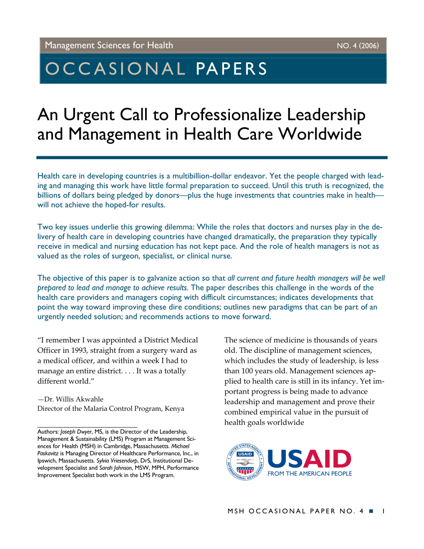 healthcare case study quality management