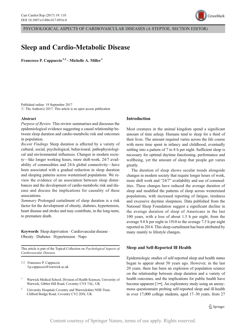 (PDF) Cardio-Metabolic Disease