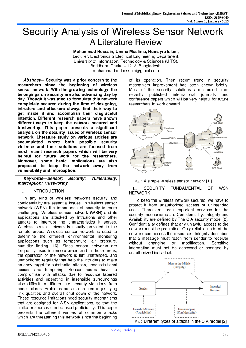 research paper on sensor security