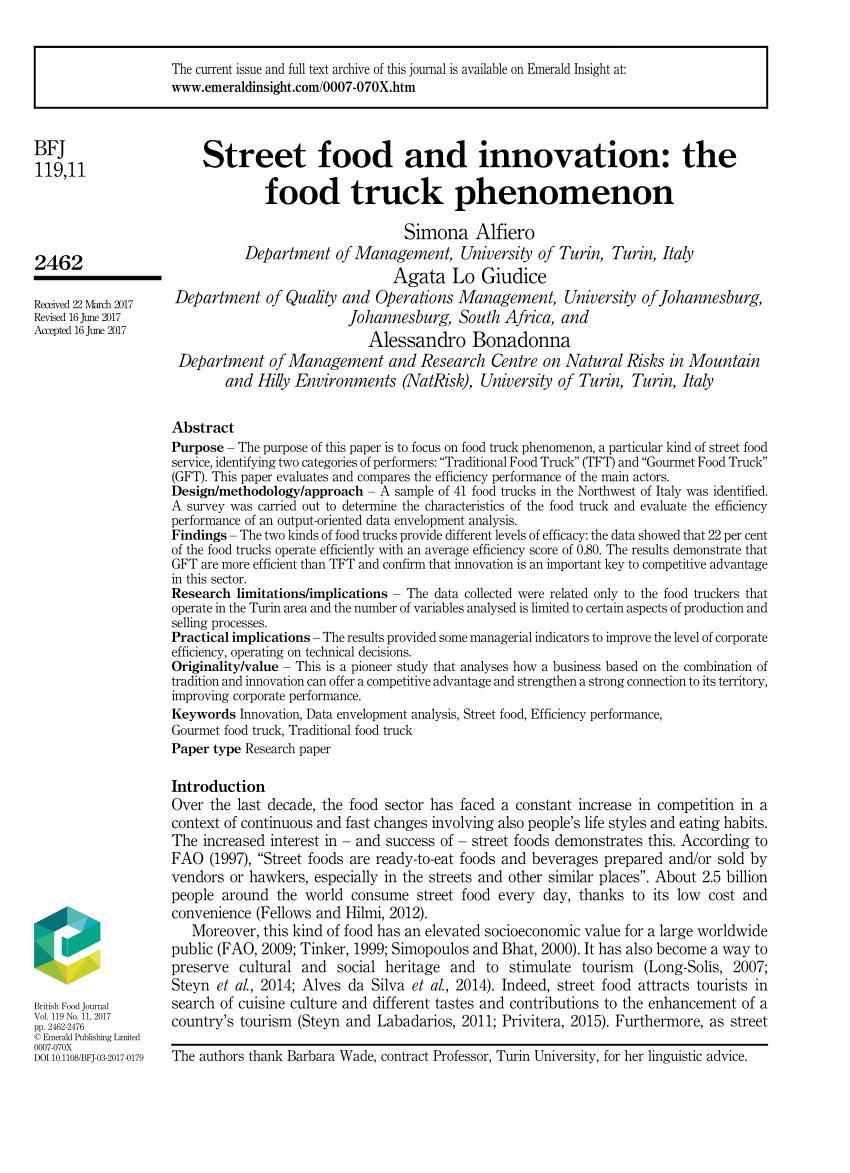 food truck research paper
