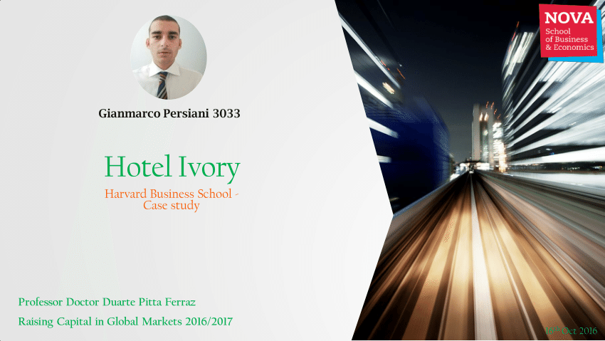 PDF) Hotel Ivory - Harvard business school Case study
