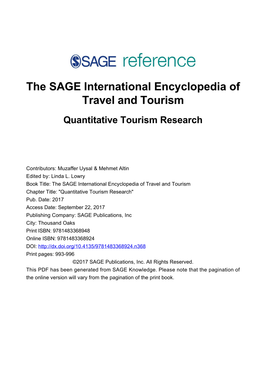 research question tourism