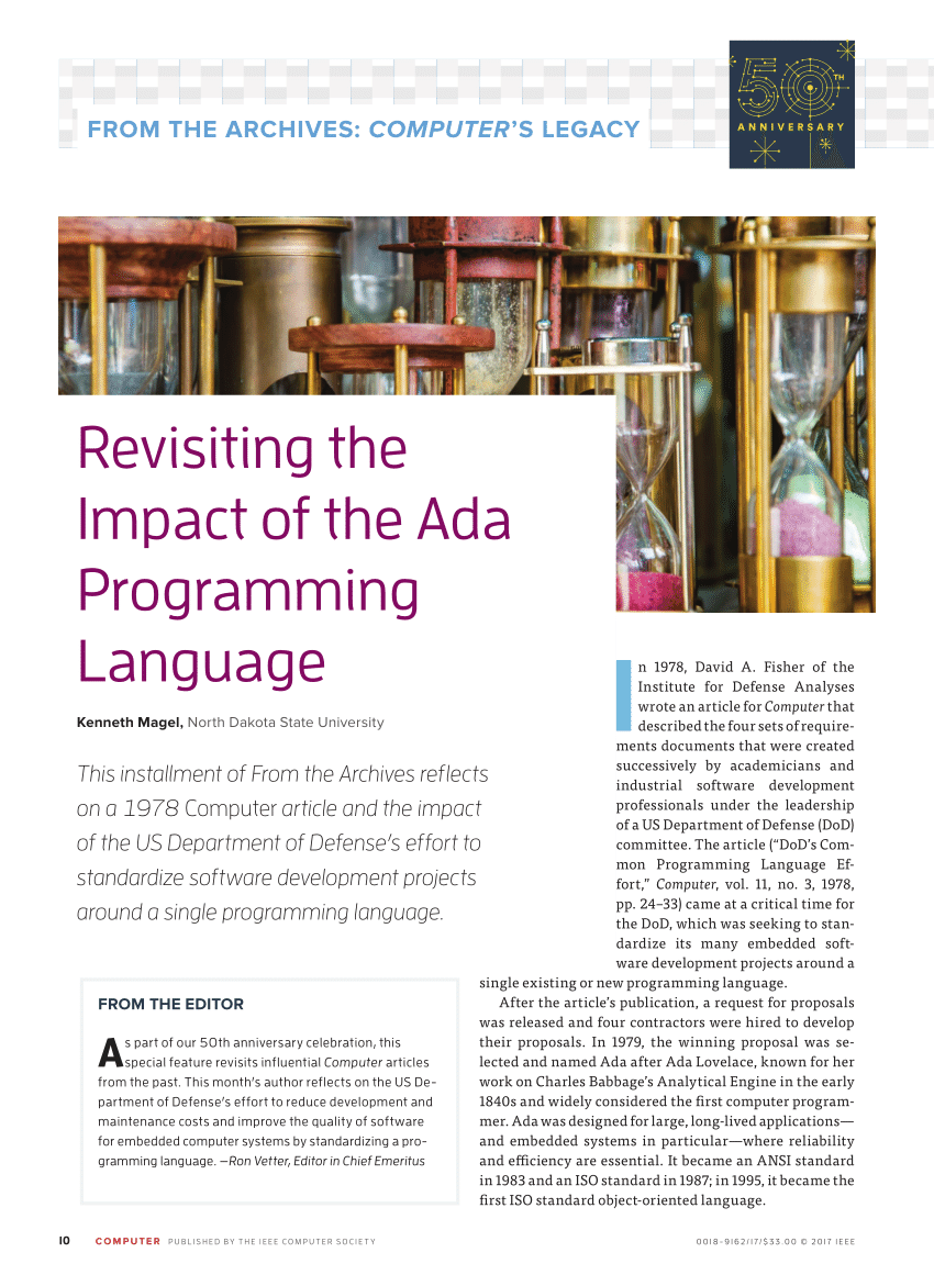 Pdf Revisiting The Impact Of The Ada Programming Language