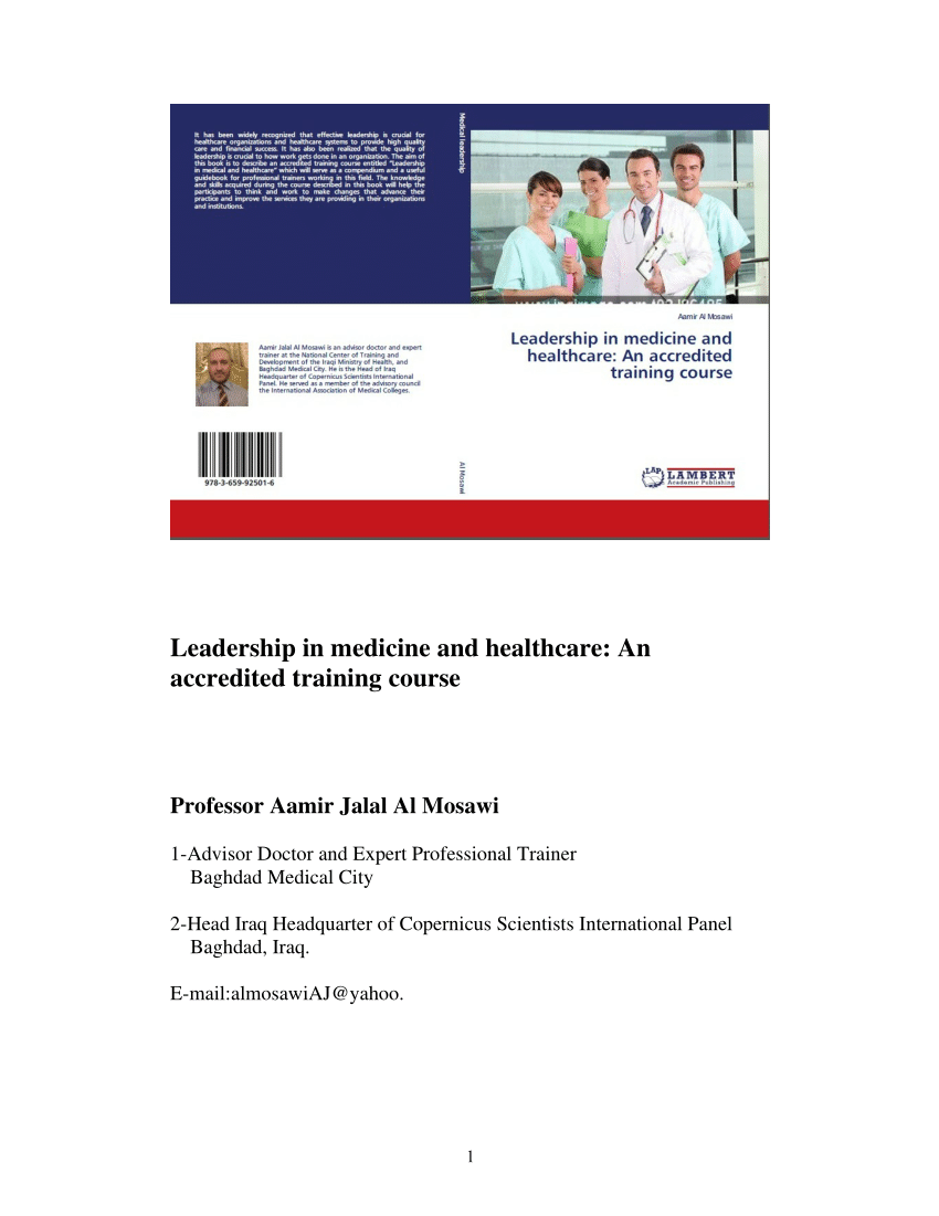 (PDF) Leadership in medicine and healthcare: An accredited training course