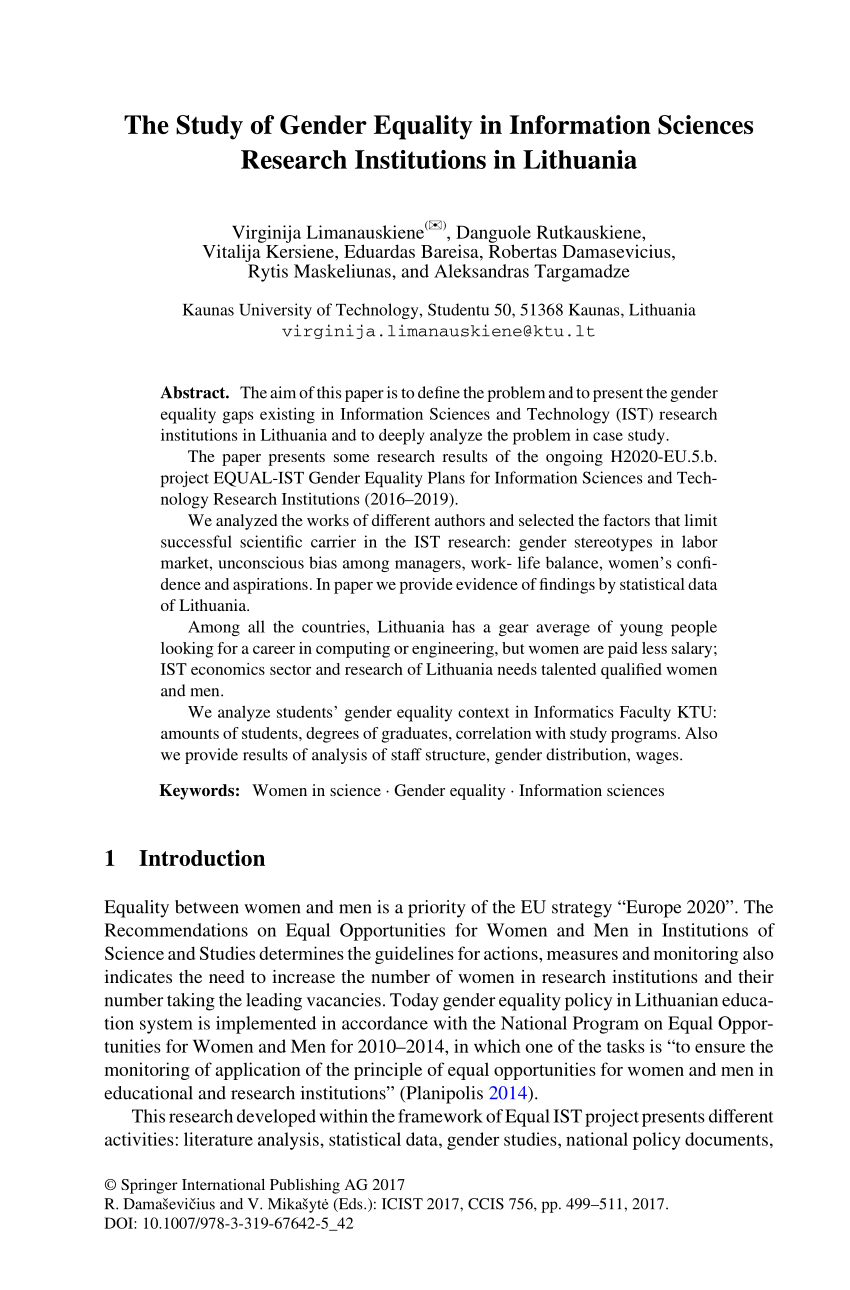 example of research paper about gender equality