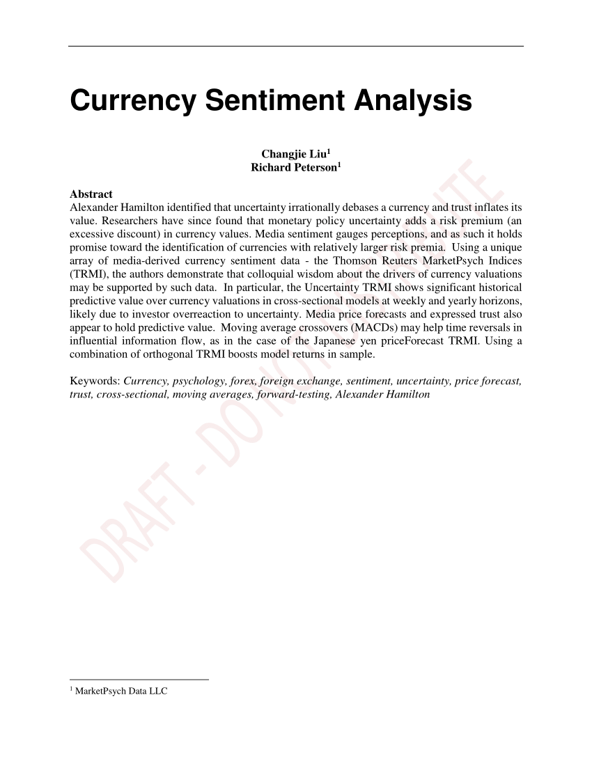 Pdf Currency Sentiment Analysis - 