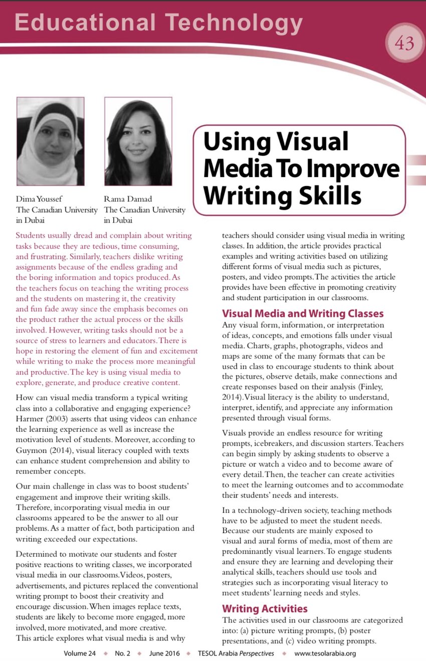 writing workshop visual media analysis assignment